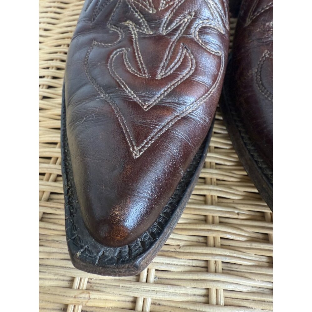 Vintage 80's Texas Brand Mens Western Boot Size 10D Leather - Picture 12 of 16